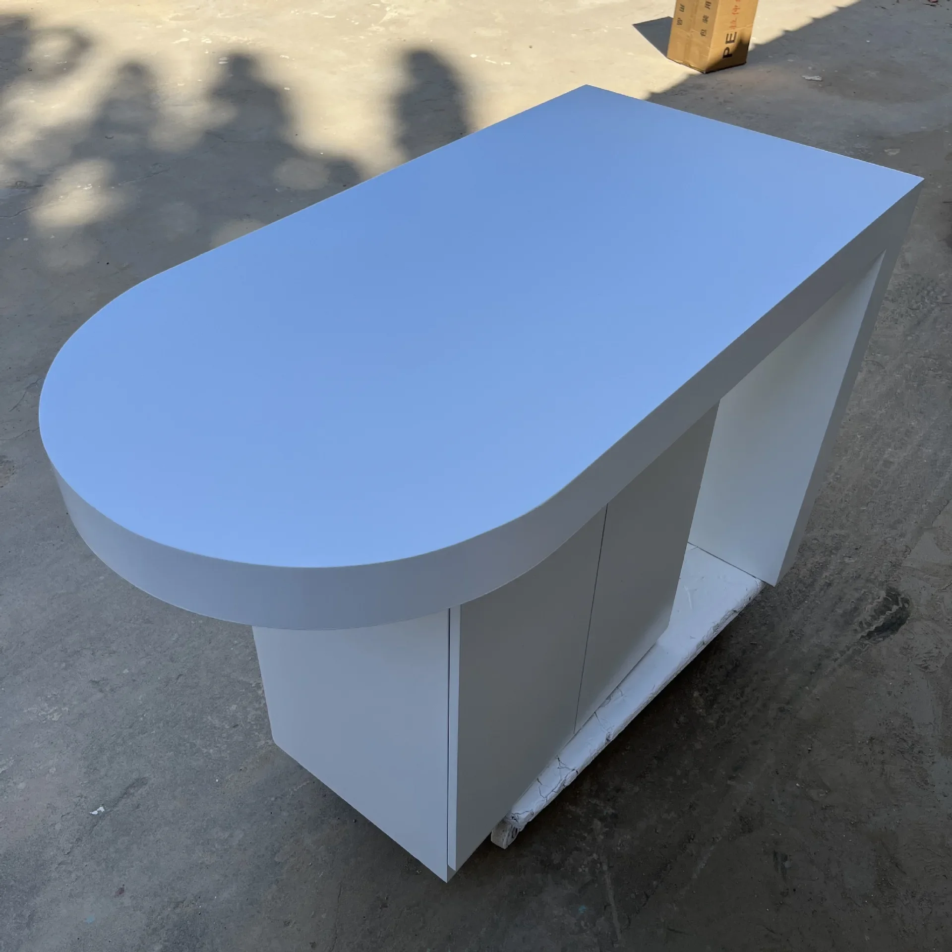 Wooden paint table, Nakajima front desk, display table, display case