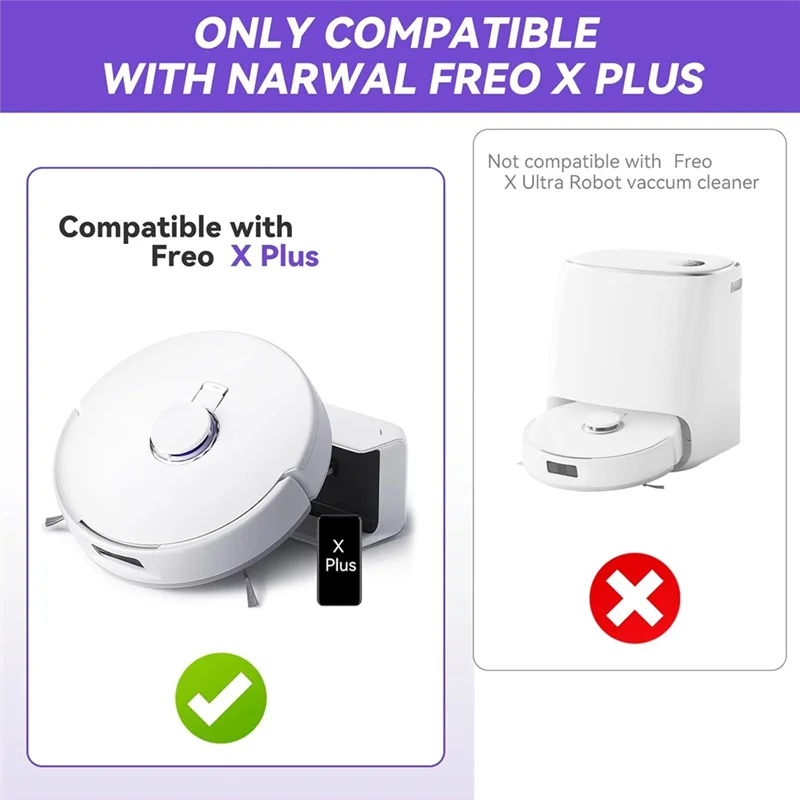 

Y50A-For Narwal Freo X Plus Robot Cleaner Vacuum Main Side Brush Hepa Filter Mop Pads Dust Bags Replacement Accessories