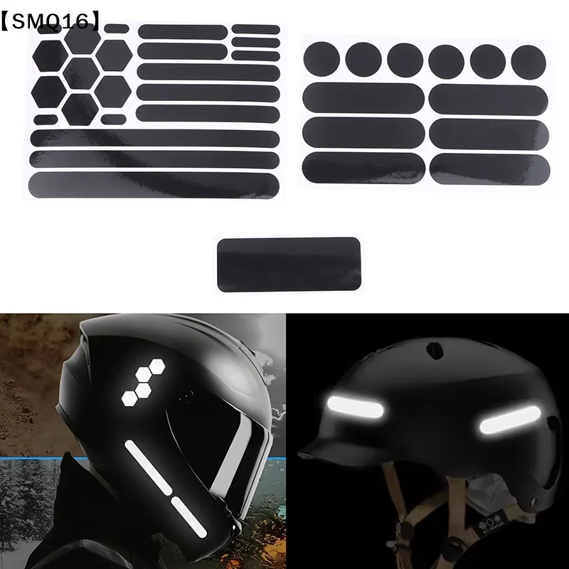 Motorcycle Helmets Invisible Black Reflective Stickers Simple And Effective Reflective Tape For Helmets Bikes【SMQ】