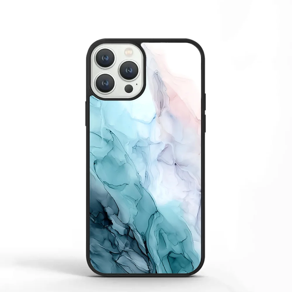 Beachy Pastel Flowing Ombre Abstract Phone Case For IPhone 11 12 13 14 15 Plus Pro Max Mirror Acrylic PC TPU Cover