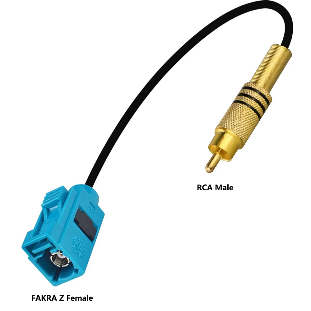 Cinch-Stecker auf Fakra Z-Stecker/Buchse, Videokabel-Adapter mit RG174-Pigtail für Parkplatz, Rückfahrkamera