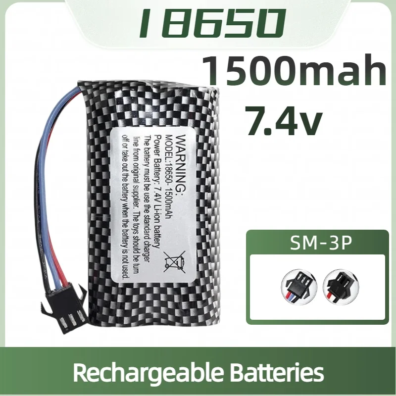 7,4V 1500mAh Akku MN82 Ferngesteuertes Auto Batterie MN128 MN78 für Gestensteuerung RC Stunt-Auto SM3p