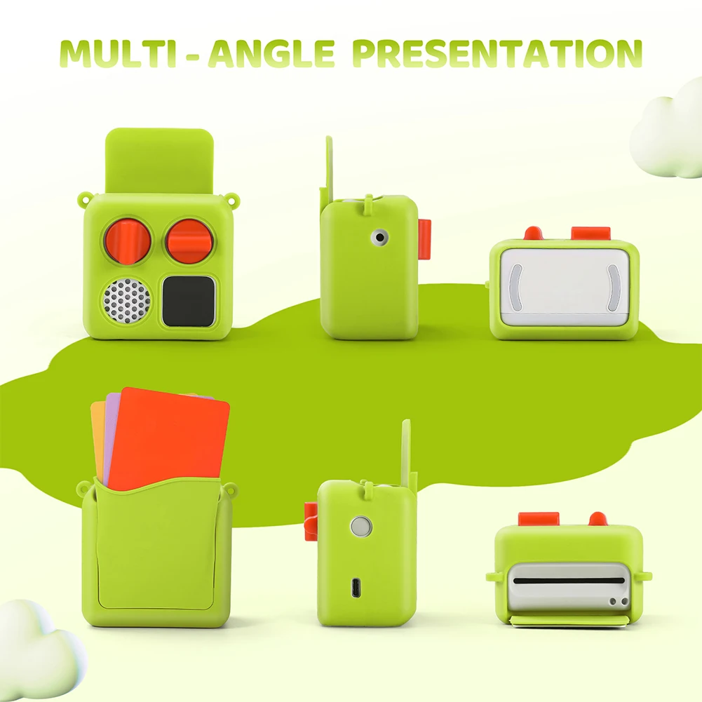 ل Yoto Mini غطاء جلد سيليكون ث/مطابقة المعصم الحبل ملحق للطفل جهاز الصوت الصغير مغامرة سترة ل Yoto Mini