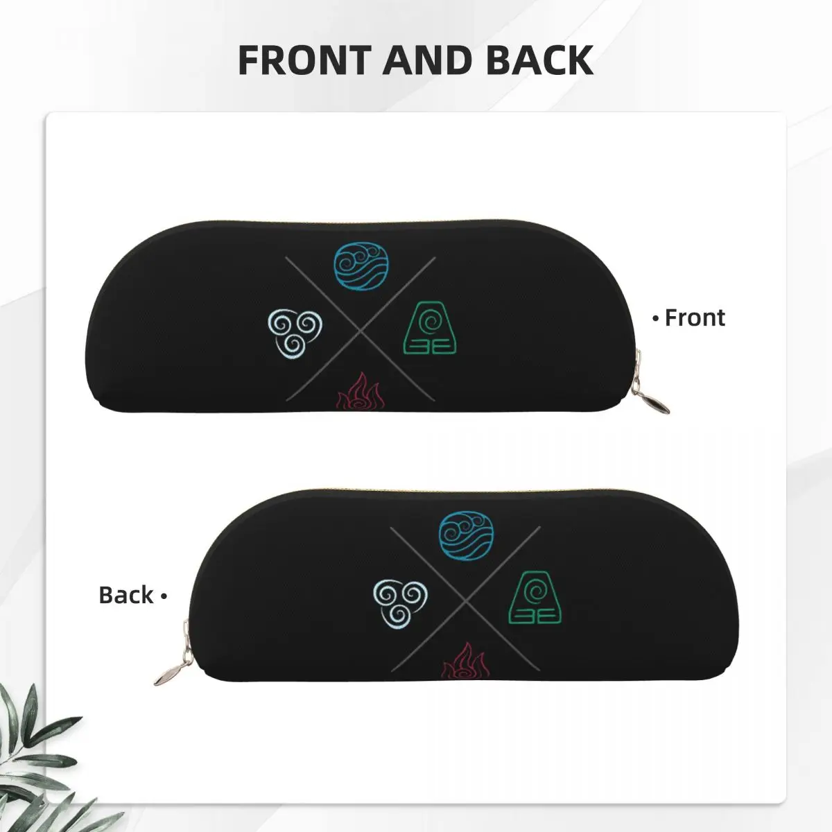 Аватар, последний маг воздуха, четыре элемента, четыре символа элементов, пенал, большая вместительная коробка для ручек, сумка-карандаш