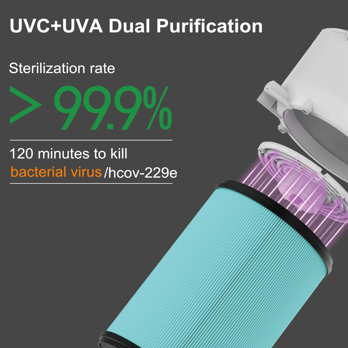 TUYA APP Wifi Control Smart Air Purifier Filtering Cat Dog Flying Hair Pet Odor Removal For Home Use