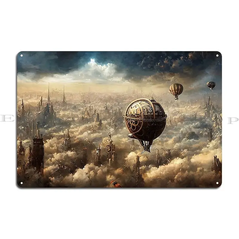 steampunk air adventure Metal Signs designer Cinema Create Custom Pub Tin Sign Poster