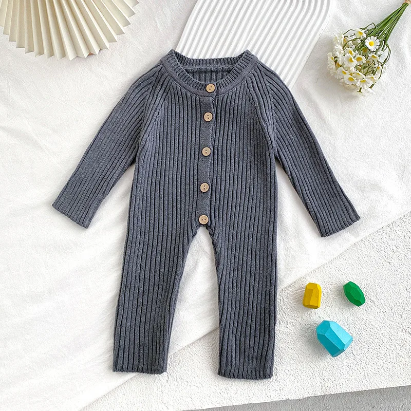 Baby Autumn Clothes Long Sleeved Sweater Baby Cute Jumpsuit Knitted Clothes Newborn Outdoor Rompers Clothes
