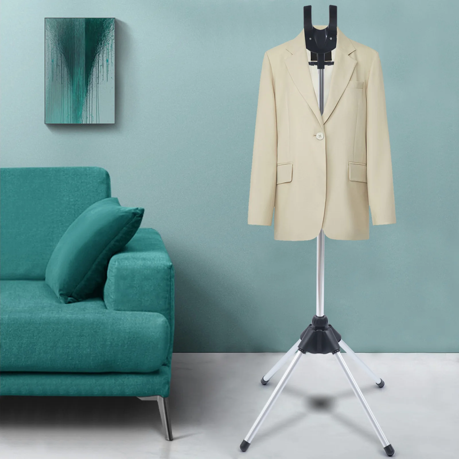 

Подставка для отпаривателя для одежды, регулируемая по высоте сушилка с зажимами, складной кронштейн для отпаривания одежды длиной 63 дюйма