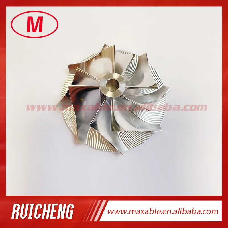 CT9 36.02/50.00mm 4+4blades turbo milling/aluminum 2618/billet compressor wheel 