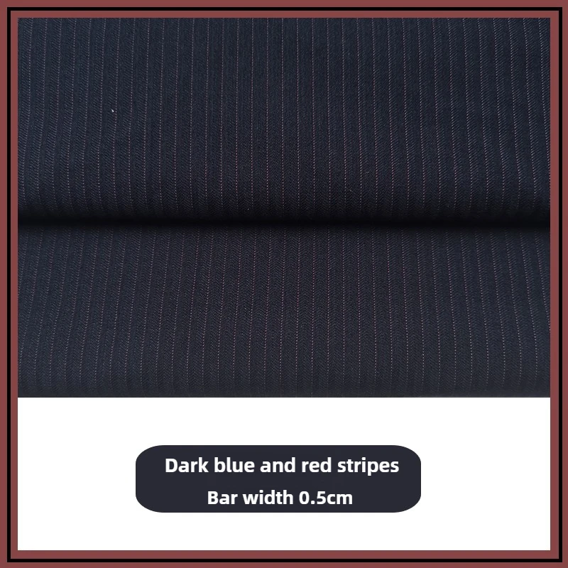 Summer Thin Suit Fabric Stripe By The Meter for Men/'s Vest Women/'s Skirt Pants DIY Sewing Not Elastic Crisp Cloth Black Gray