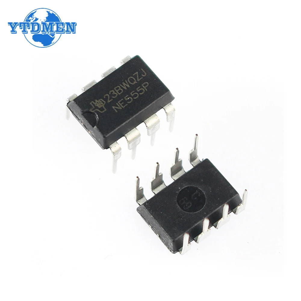 20개 NE555 NE555P IC 555 타이머 프로그래밍 발진기 칩 및 8핀 DIP 소켓 키트(각 10개)