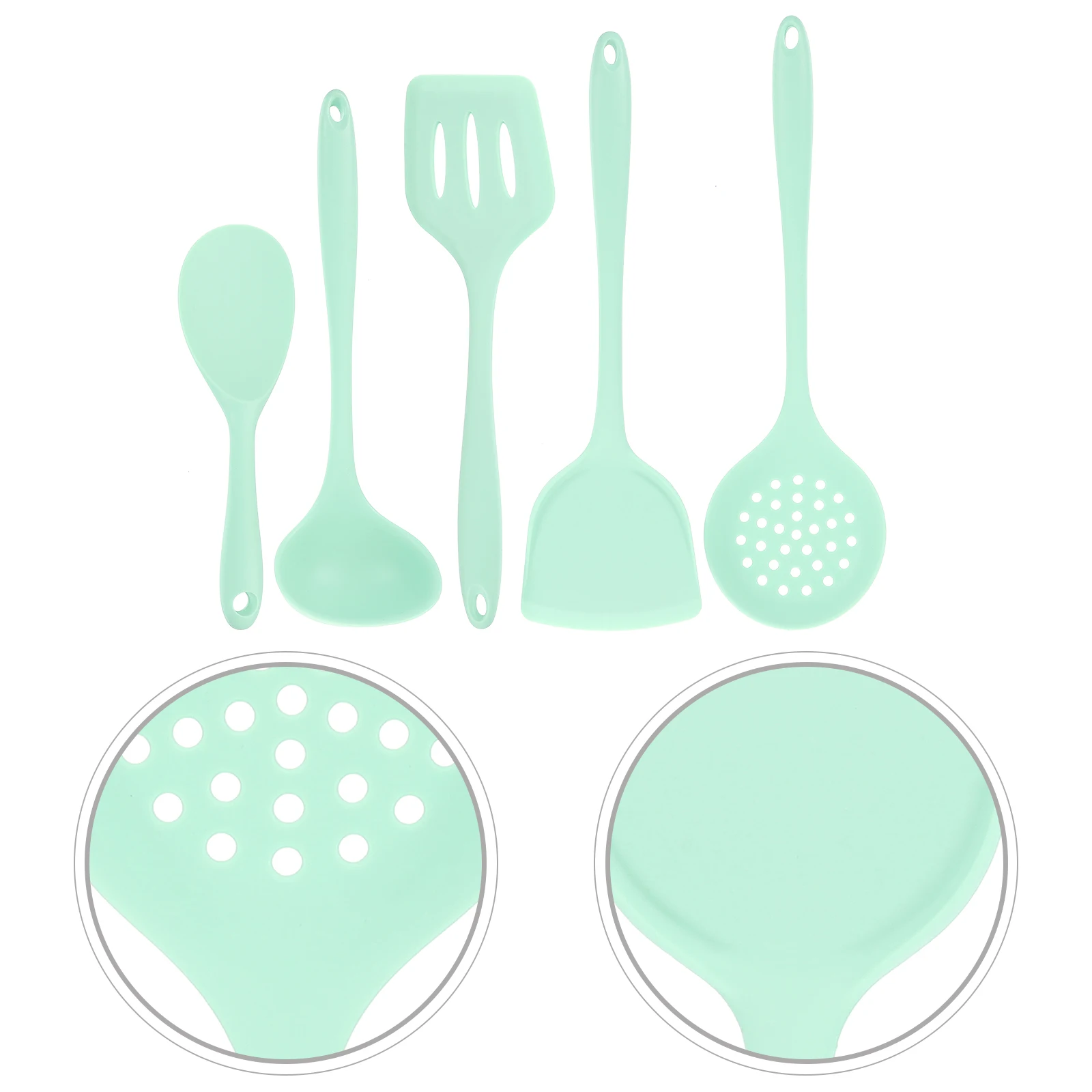 

Silicone Spoon Spatula Set Heat Resistant Cooking Tools Turner Kitchen Utensils Long H Nonstick Safe Cookware
