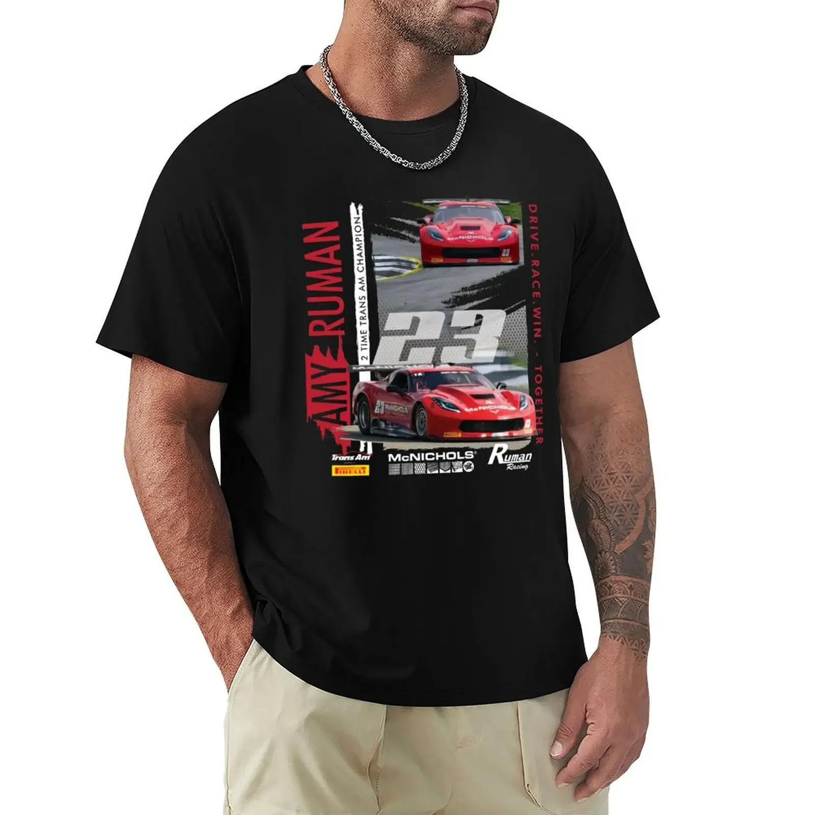 Ruman/McNichols Racing Design T-Shirt summer clothes sublime plus size men clothing