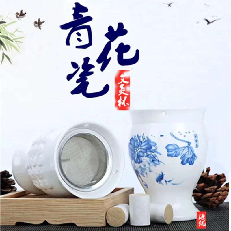 Massage Cup Double Layer High Temperature White Jade Warm Portable Cup