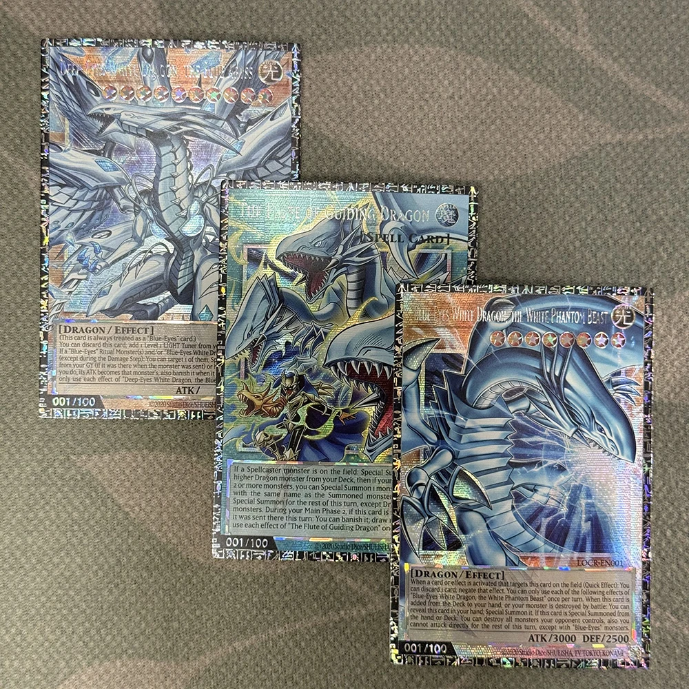 

Orica YUGIOH Collection DIY Proxy Cards - Blue Eyes White Dragon White Phantom Beast the Flute Deep Eyes Dragon for Gaming