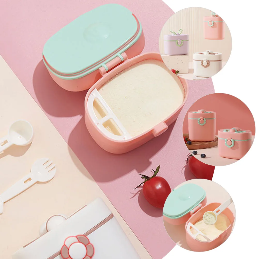 

Portable Formula Dispenser Leak Proof PP Travel Size Lightweight Separate Spoon Milk Powder Container Food Holder For