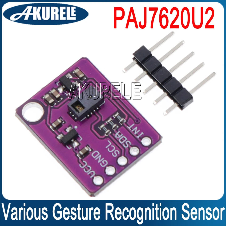 PAJ7620U2 Various Gesture Recognition Sensor Module for Arduino Built in 9 gesture intelligent recognition IIC interface 3.3V 5V