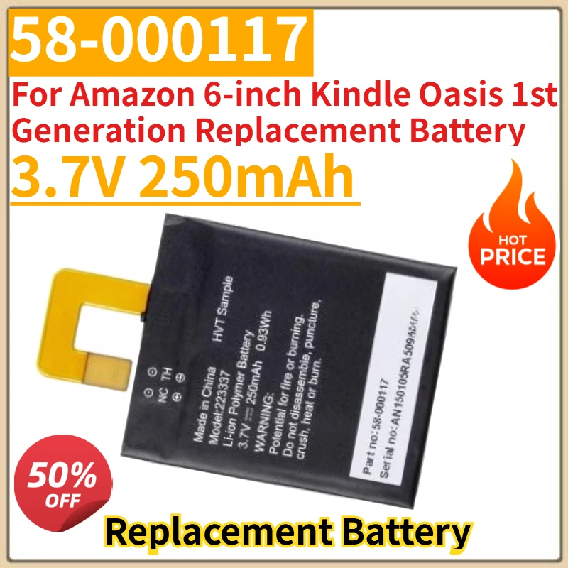 High Quality New 3.7V 250mAh 58-000117 E-book Battery for Amazon 6-inch Kindle Oasis 1st Generation Replacement Battery