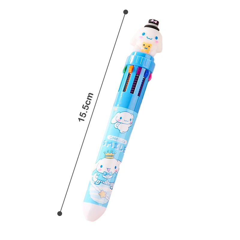 Sanrio-bolígrafos de colores para estudiantes, papelería Kawaii, marcador de dibujo, regalos para niños, 1 piezas, Kuromi Cinnamoroll, 0,5mm, nuevo