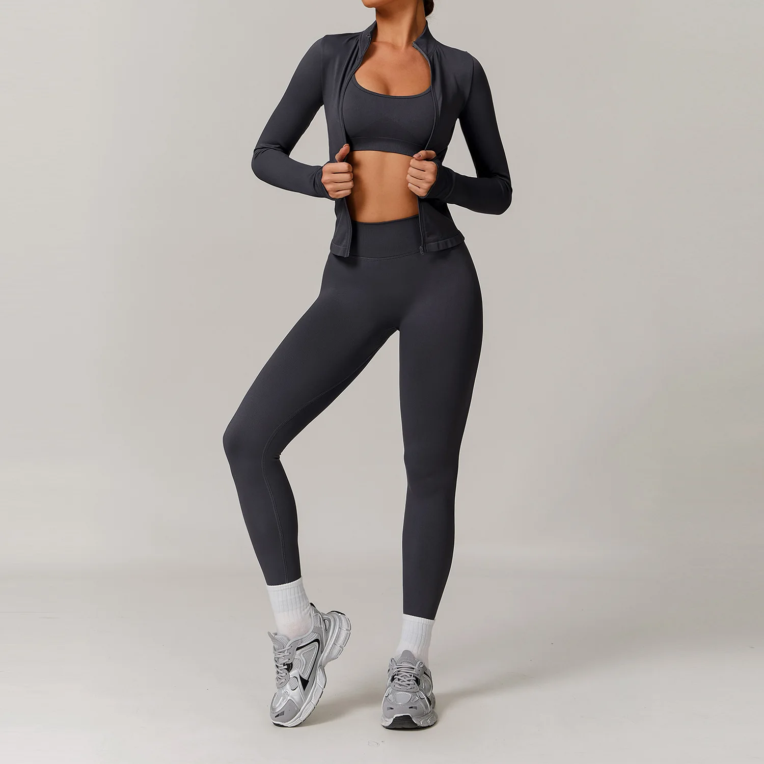 Seamless Yoga Set 2/3PCS Gym Clothes Women Sportswear Yoga Suits Fitness Set Women's Tracksuits Sports Bra High Waist Leggings image 5