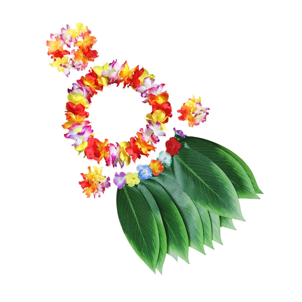 Hawaiian Garland and Bracelet Set for Festivals and Parties Colorful Tropical Accessories for a Fun and Vibrant Look