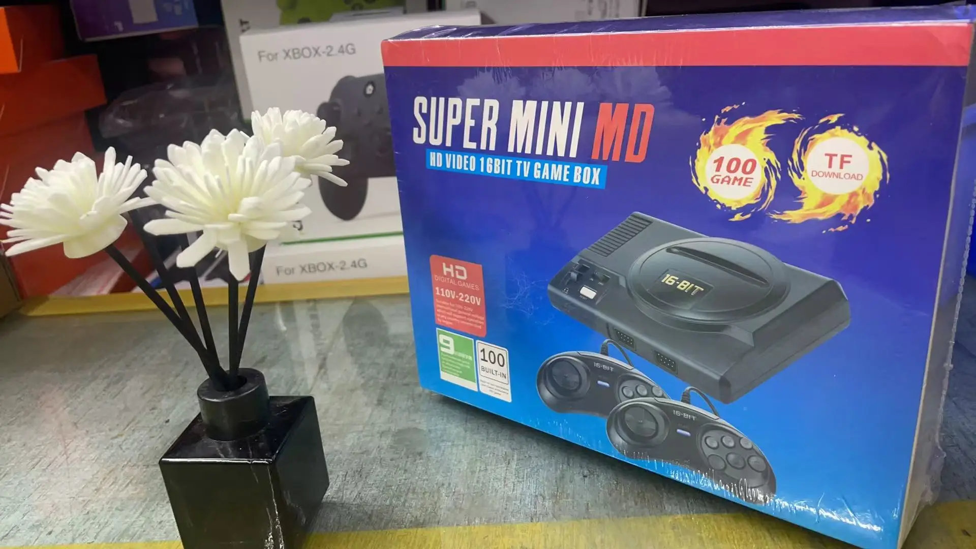 SG-108 16BIT HD MEGA DRIVE Consola de juegos Super Mini Md Video HD Juegos de TV de 16 bits Construídos en 100 juegos (Did no incluye tarjeta TF)