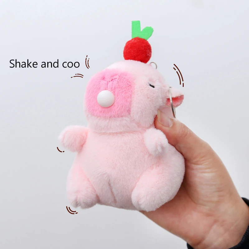 Cute Blowing Bubbles Capybara Plush Keychain Pendant Funny Cartoon Doll Car Keychain Women's Backpack Charm Gift