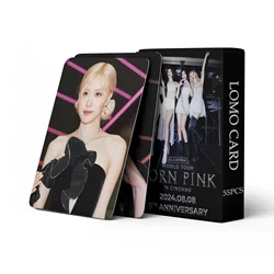 55 Pz/set Kpop Born Pink 8th Anniversary Lomo Card JISOO JENNIE LISA ROSE Cartoline Tesserino Per Ventole Collezione Regali