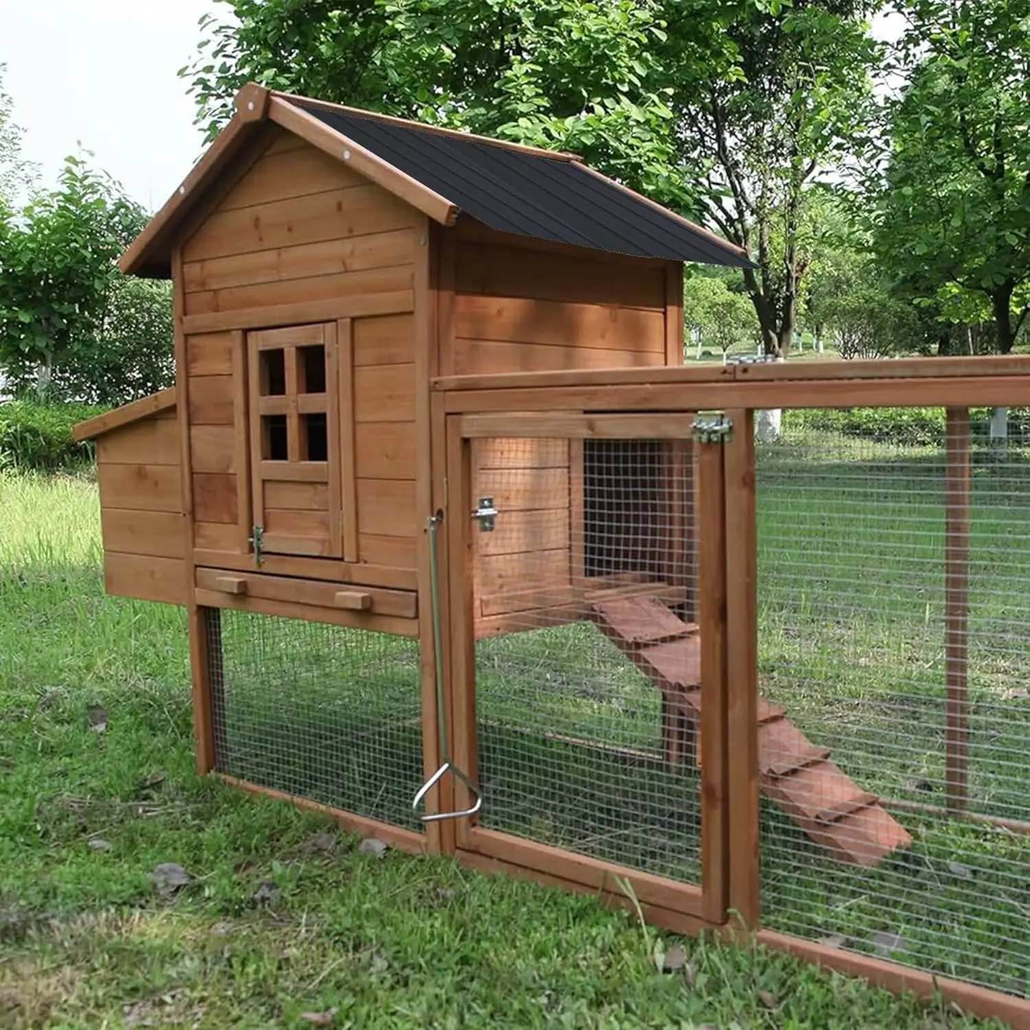 ألواح سقف 15 قطعة L73.2 × W16.77 بوصة من الفولاذ المجلفن، ألواح تسقيف معدنية مموجة من القصدير غطاء علوي شرفة شرفة شديدة التحمل #4