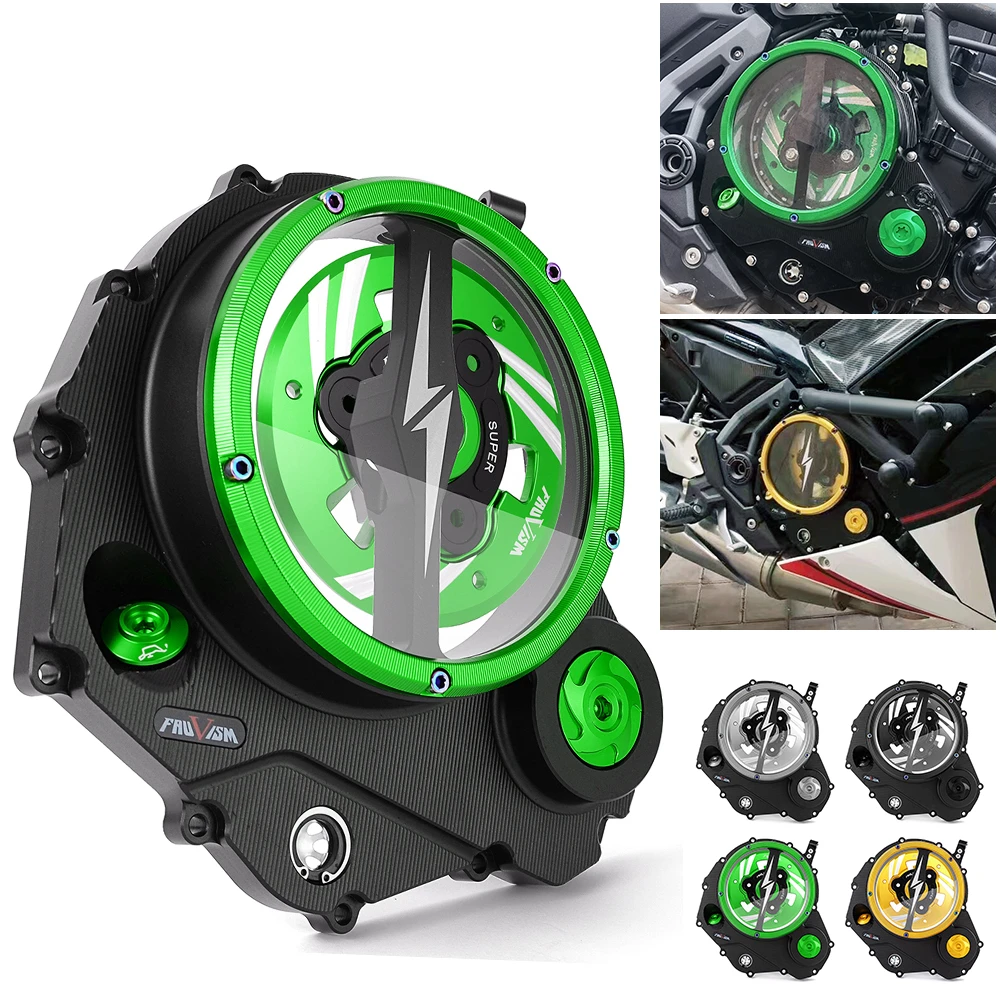 Ninja 650 Z 650 Clear Clutch Cover For Kawasaki Ninja 650 Z650 2017 2018 2019 2020 2021 2022 2023 2024 2025