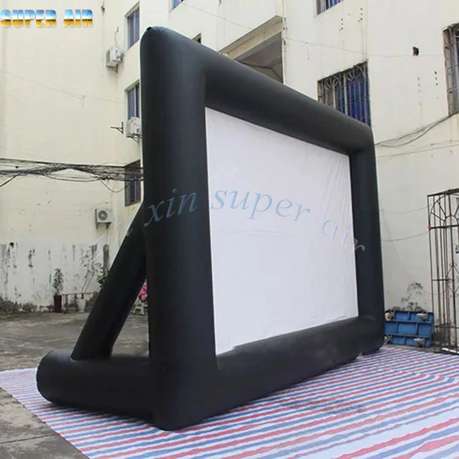 Hot sell inflatable model 6m weight inflatable movie screen for trade show