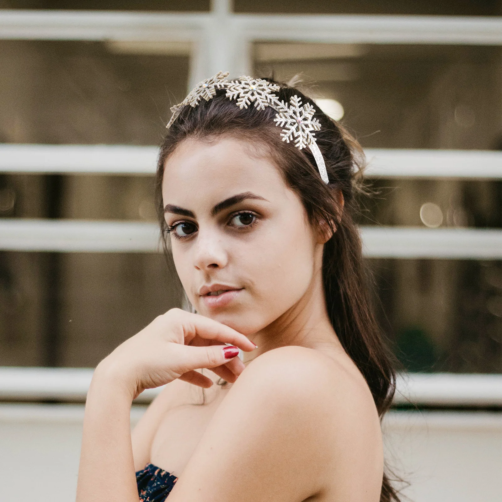 

Xmas Snowflake Hair Hoop Headdress Halloween Party Headband Festival Headwear Christmas Hair Accessories Gift