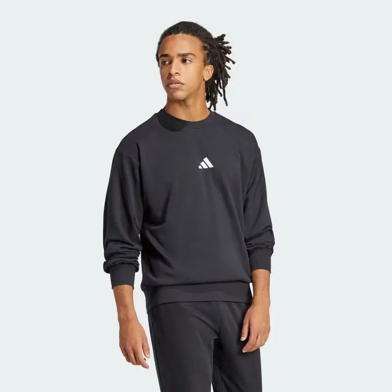 Adidas Essentials Feelcozy Sportperformance Fashionable and Versatile Round-Neck Pullover Long-Sleeved Sweatshirt Je3837