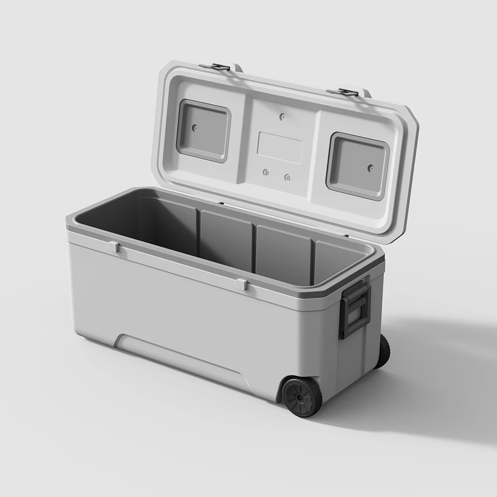 Plastic 160L Hard Rotomolded Cooler Box Wheels Food Grade LLDPE Keeps Ice 48+ Hours Summer Brand Camping Cooler Customizable