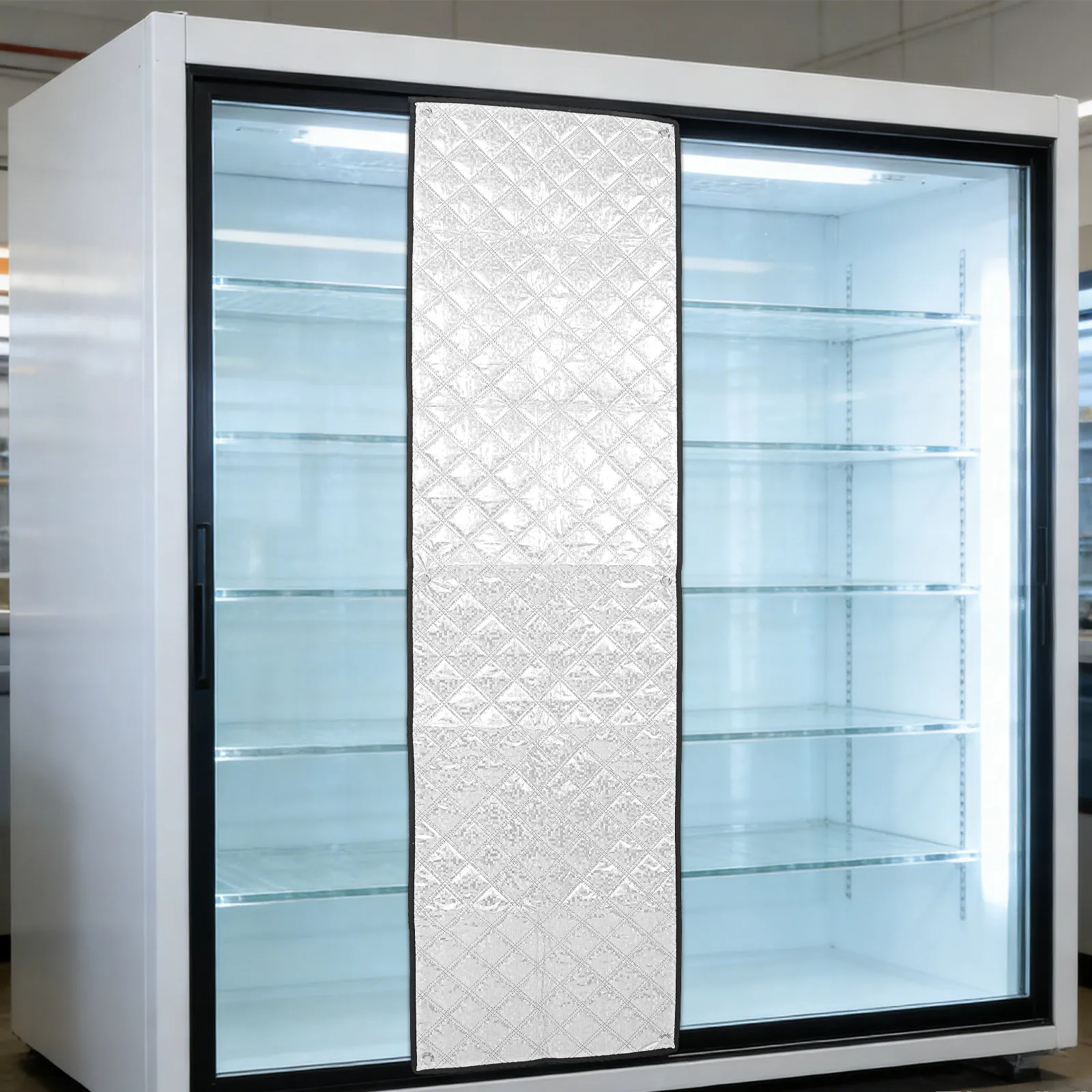Thermal Insulated Chest Freezer Cover 71x20in Aluminum Foil Fridge Cover Outside Waterproof Dustproof Refrigerator Protector