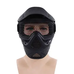 New Tactical Full Face Mask Paintball Mask Stainless Steel Mesh Mask Goggles Protective Masks for Airsoft Archery Paintball
