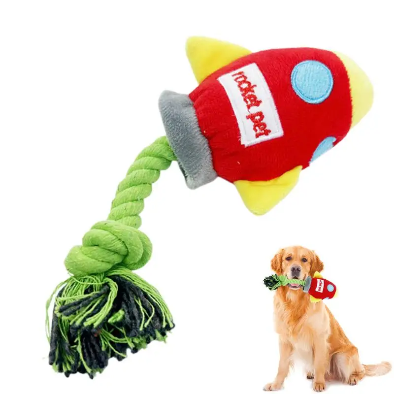 Dog Chew Rope Rocket Puppy Rope Knot Toy Puppy Interactive Rope Toy For Added Chewing Fun For Small Breeds And Puppies