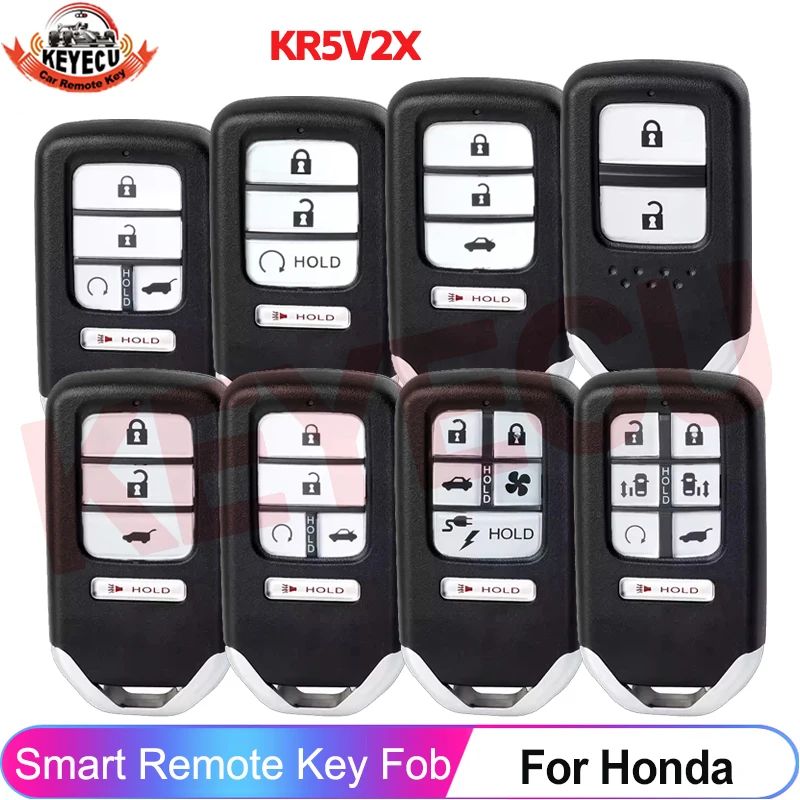 KEYECU KR5V2X 433MHz For Honda Odyssey Clarity CR-V Pilot Ridgeline Civic 2016 2017 2018 2019 2020 2021 Smart Auto Remote Key