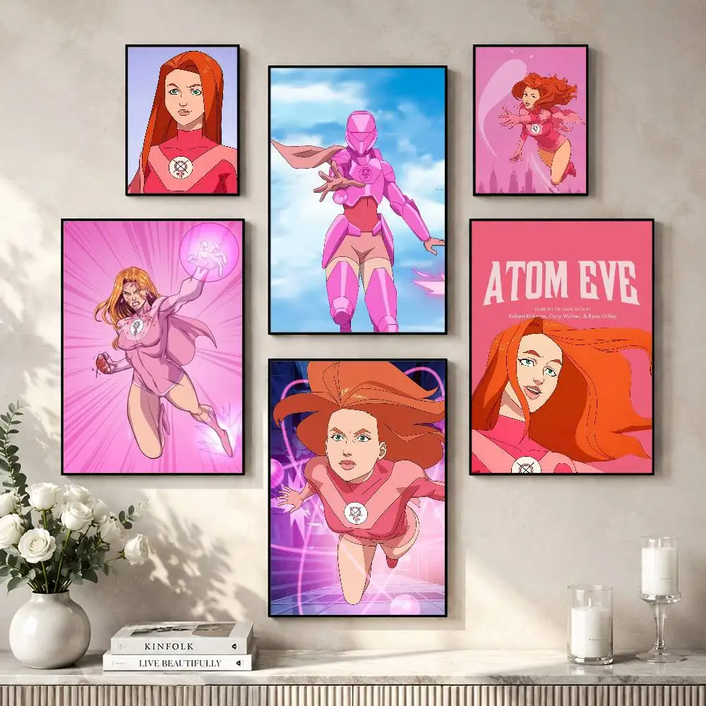 Cartoon I-Invincible Atom Eve Poster Versatile HD Waterproof Wall Art Self-Adhesive Decor for Any Space Ideal Gift