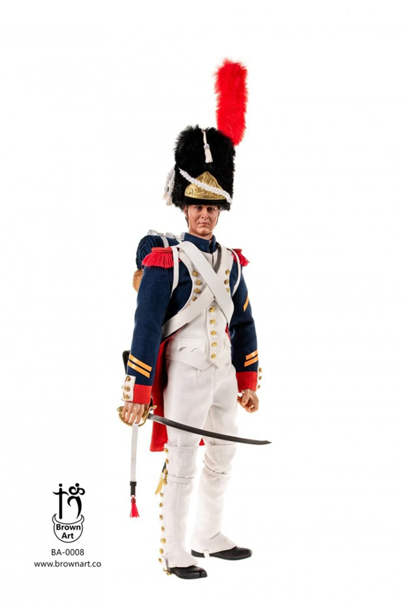 

BROWN ART BA-0008 1/6 Empire Guards Corporal Men Soldier Classic Uniform Version Full Set 12'' Action Figure Body Toys
