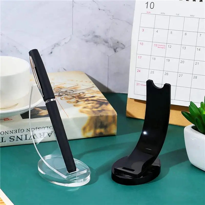 QWE-4Pc Acrylic Electronic Pen Holder Pencil Display Stand Fountain Pen Ballpoint Pen Clear Stand Display Rack Pen Organizer