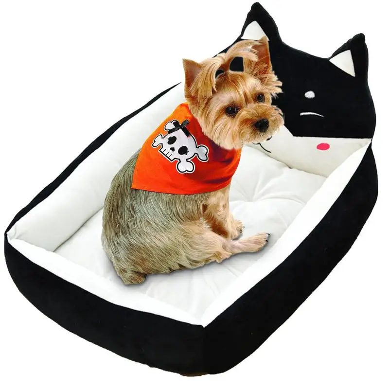 Warm Pet Bed Plush Thermal Cat Sleeping Bed Winter Plush Warming Kitten Beds Cat Cave For Cats Kittens Puppies