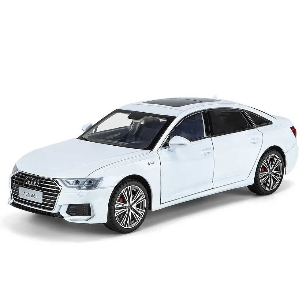 Modèle de voiture Audi Horizon Limousine en alliage moulé sous pression, son et lumière, dos côtelé, jouet pour enfants, objets de collection, cadeau d'anniversaire, 1:18