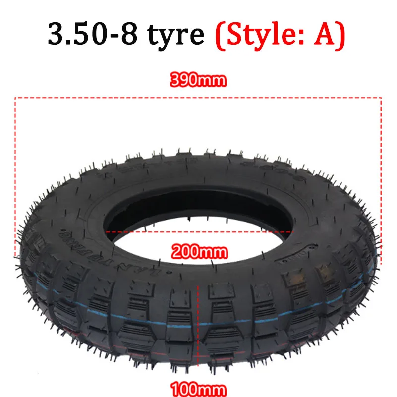 3.50-8 road tire with curved valve inner tube for motorcycle Z50  R J Mini Dirt Bike   Parts