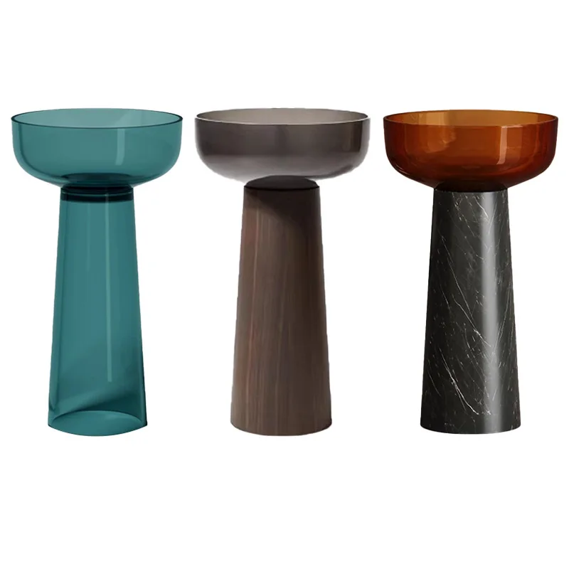 Column basin Color transparent, artificial stone heat transfer wash basin 5