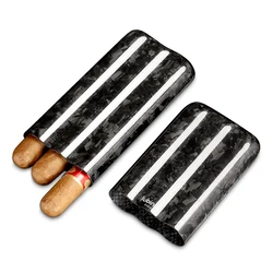 LUBINSKI Carbon Fiber Cigar Case Travel Lightweight Mini Humidor Cigar Box Luxury Portable Outdoor Cigar Tube