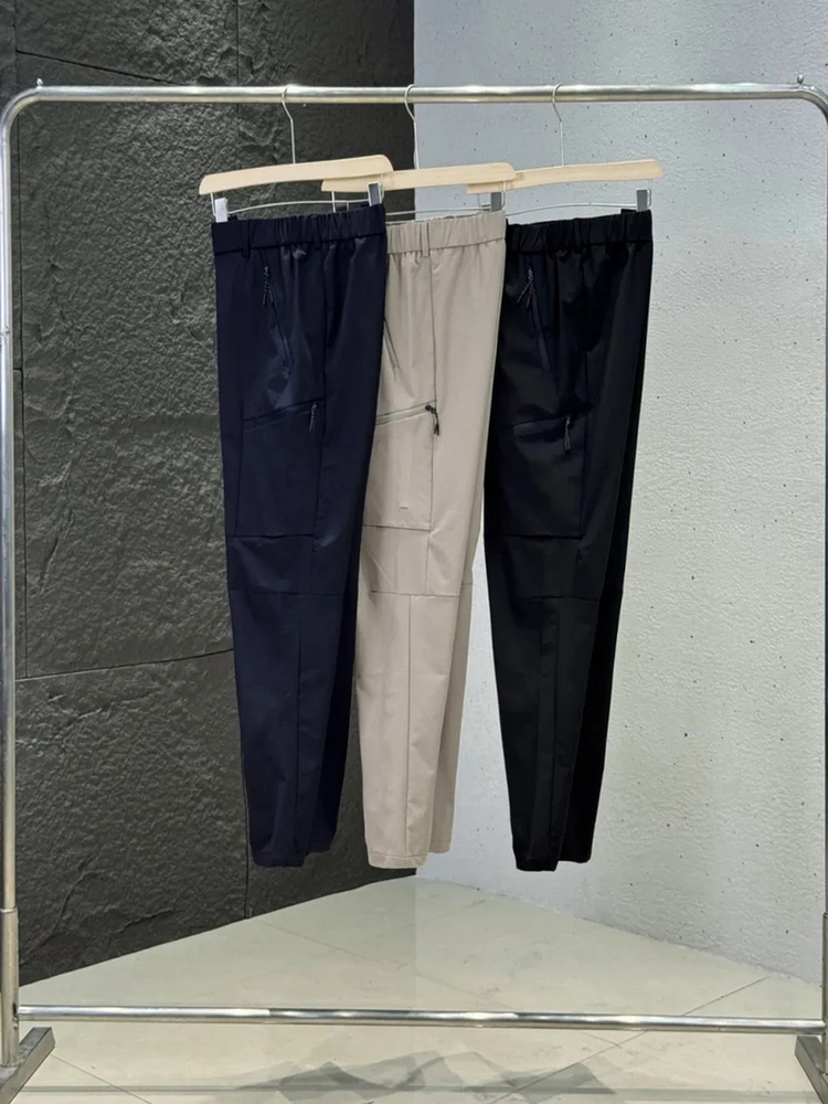

Новые усовершенствованные дышащие спортивные брюки для активного отдыха и альпинизма с множеством карманов, свободного прямого кроя, повседневные, мужские, осенние