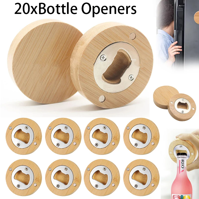 

20Pcs Magnetic Beer Bottle Opener Creative Kitchen Tool Portable Bar Gadgets