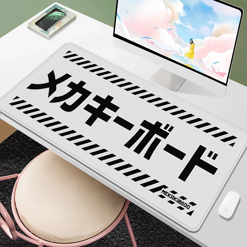 Large Mousepad Black Meka Mouse Pad 900x400 Laptop Computer Desk Mat Pc Mouse Mat Rubber Gaming Accessories Non-Slip Rubber Pads