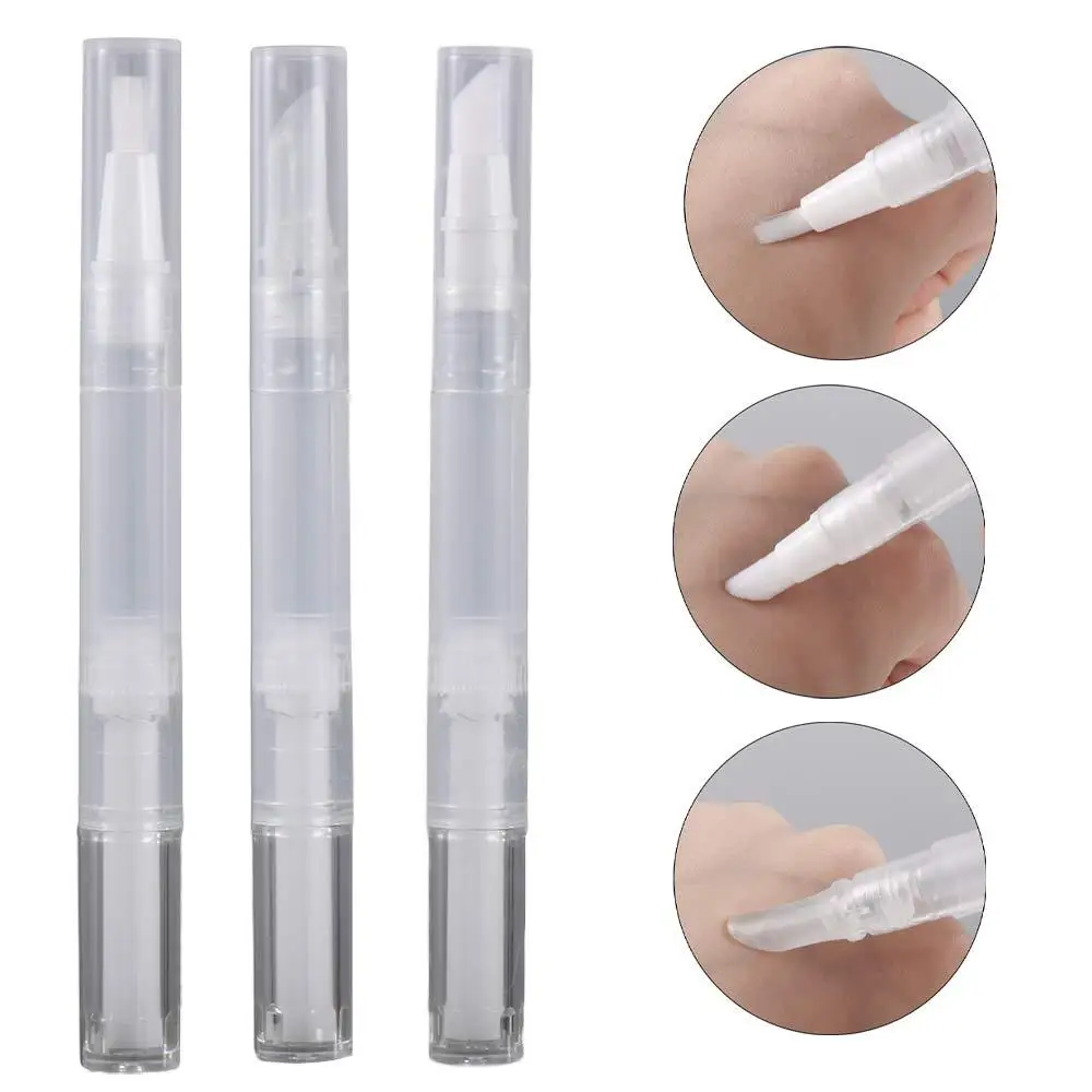 

Bottle Cuticle Oil Applicator Transparent Twist Pen Travel Cosmetic Container Rotating Repacking Vacuum Pen Empty Nail Oil Pen